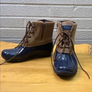 Sperry Top-Sider Women's Duck Boot Waterproof VGUC Size 5.5M STS 98305 Suede